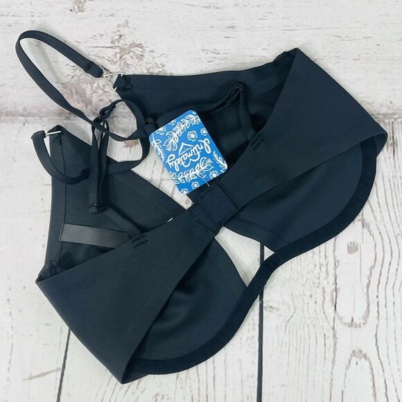 Free People Intimately Bra 32C Ari Underwire Plunge Stretch Convertible Straps - Picture 3 of 8